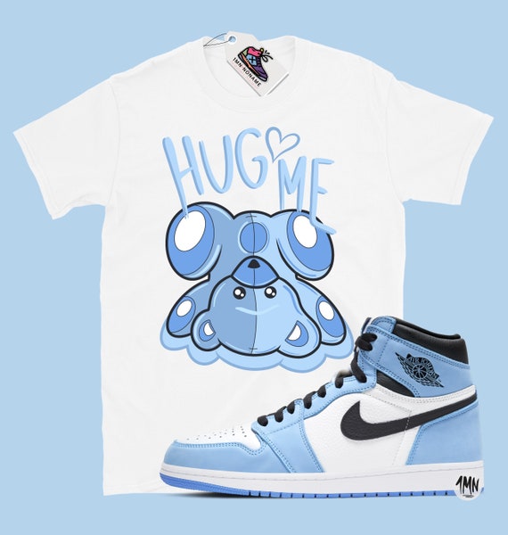 blue black and white jordan shirt