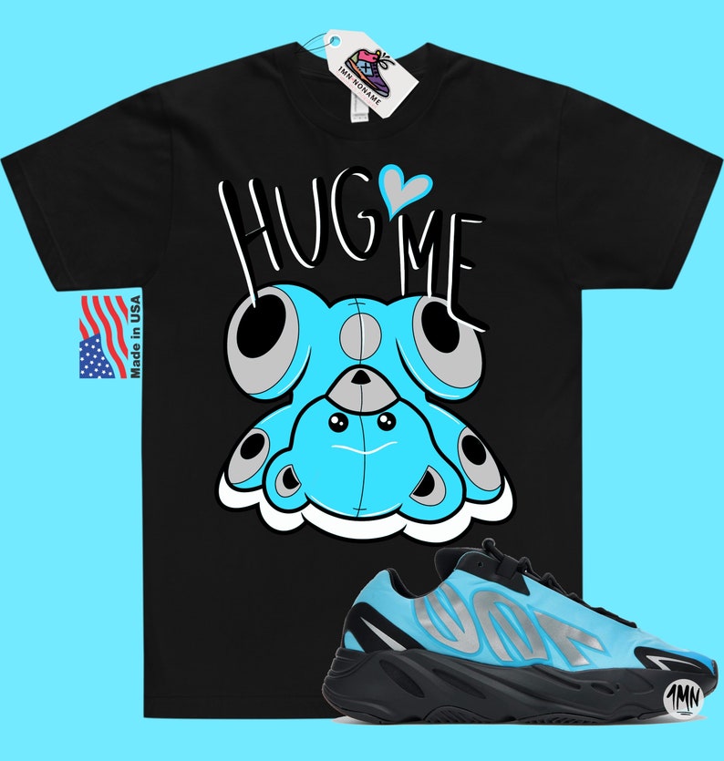 Yeezy Boost 700 MNVN Bright Cyan Match-tröja "HUG ME" bild 3