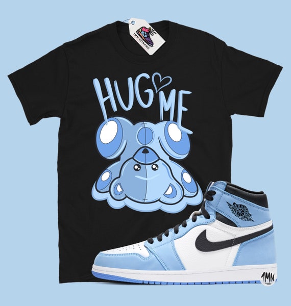 blue black and white jordan shirt