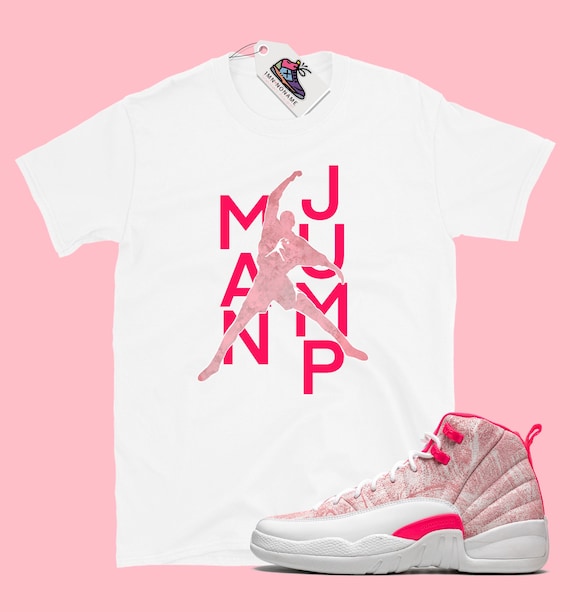 grey and pink jordan shirt