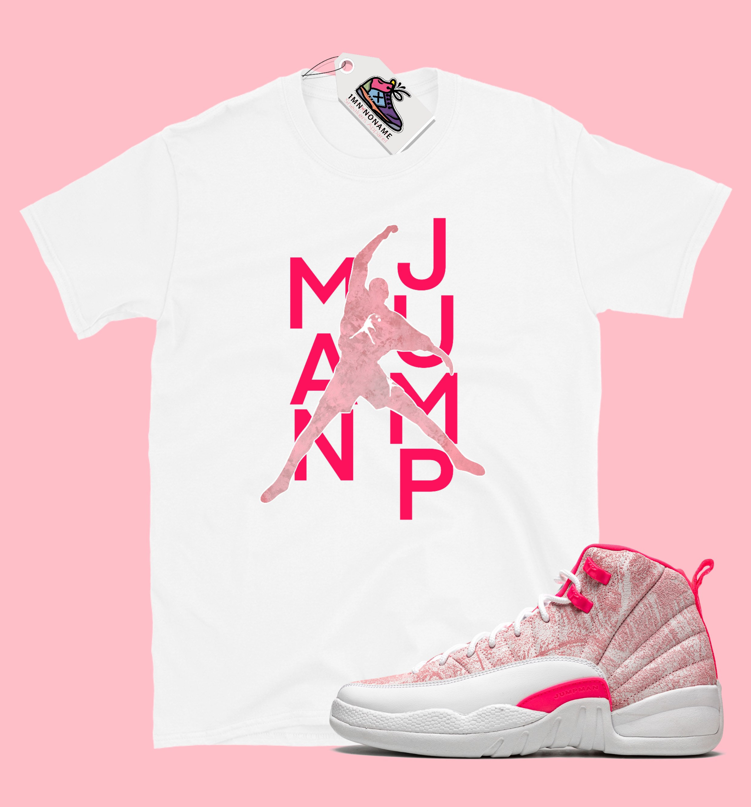 Jump Man Shirt Jordan 12 Pink Shirt Jordan 12 Arctic Punch Shirt