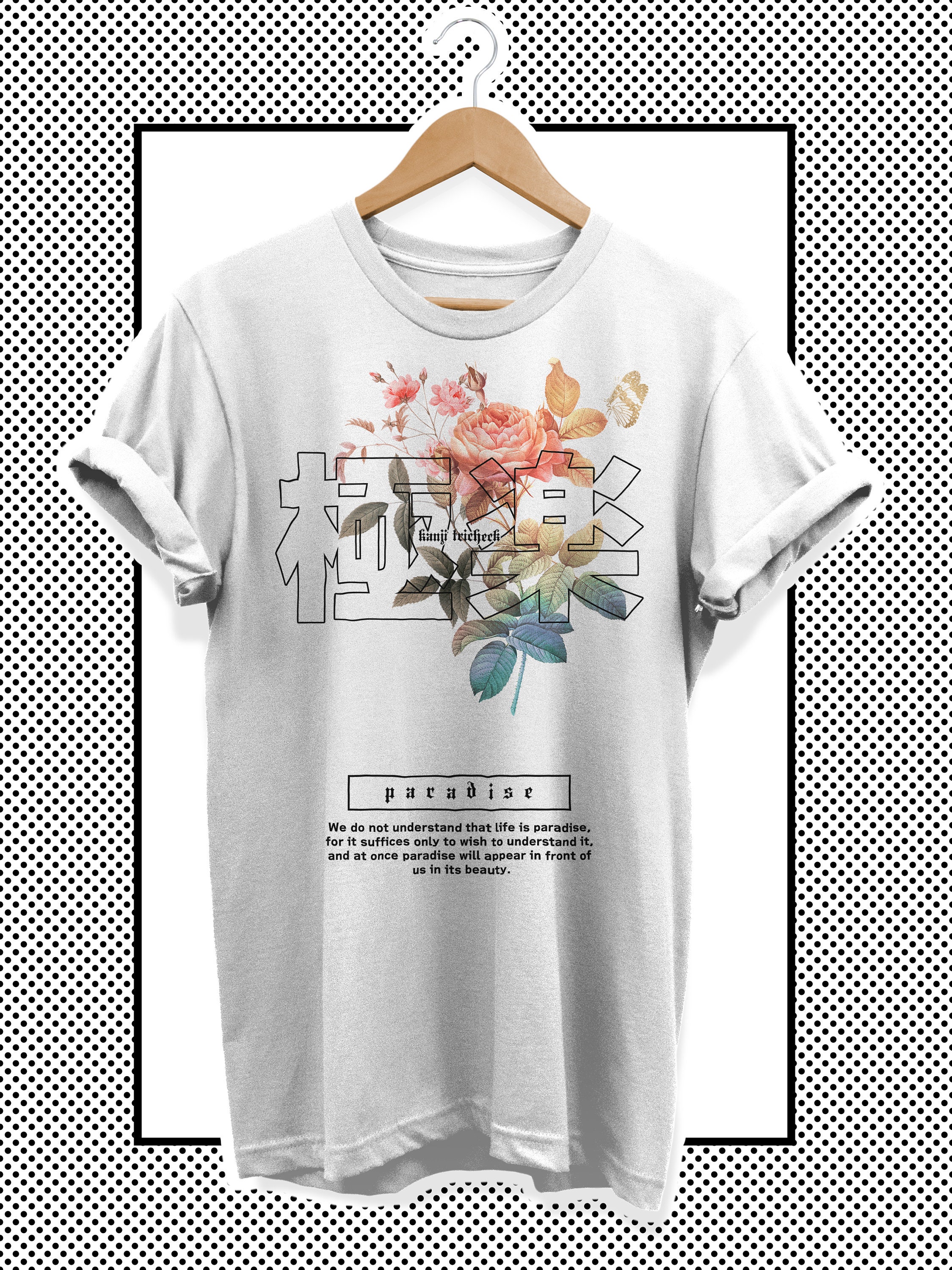 Unisex Floral Shirt , Paradise, Aesthetic Japan Streetwear