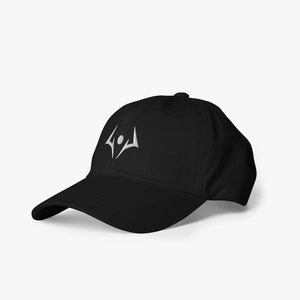 Embroidered Techwear Cap, Adjustable Baseball Hat, Japanese Anime Streetwear Clothing, Anime Cap, Minimalist Embroidery, Anime Merch