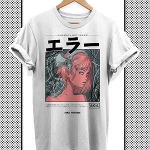 Unisex Anime T-Shirt - Cyberpunk Error 404