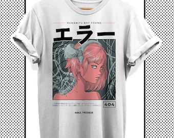 T-shirt d’anime unisexe - Erreur Cyberpunk 404