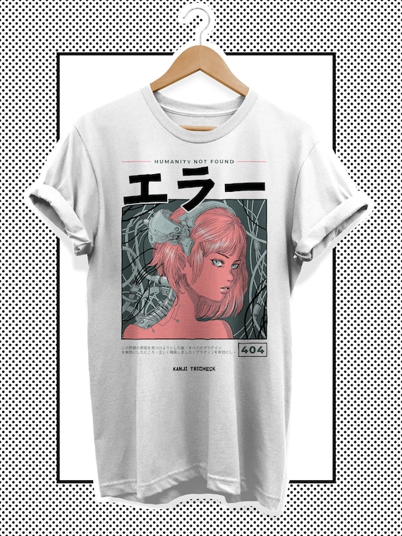 Unisex Anime T-shirt Cyberpunk Error 404 - Etsy