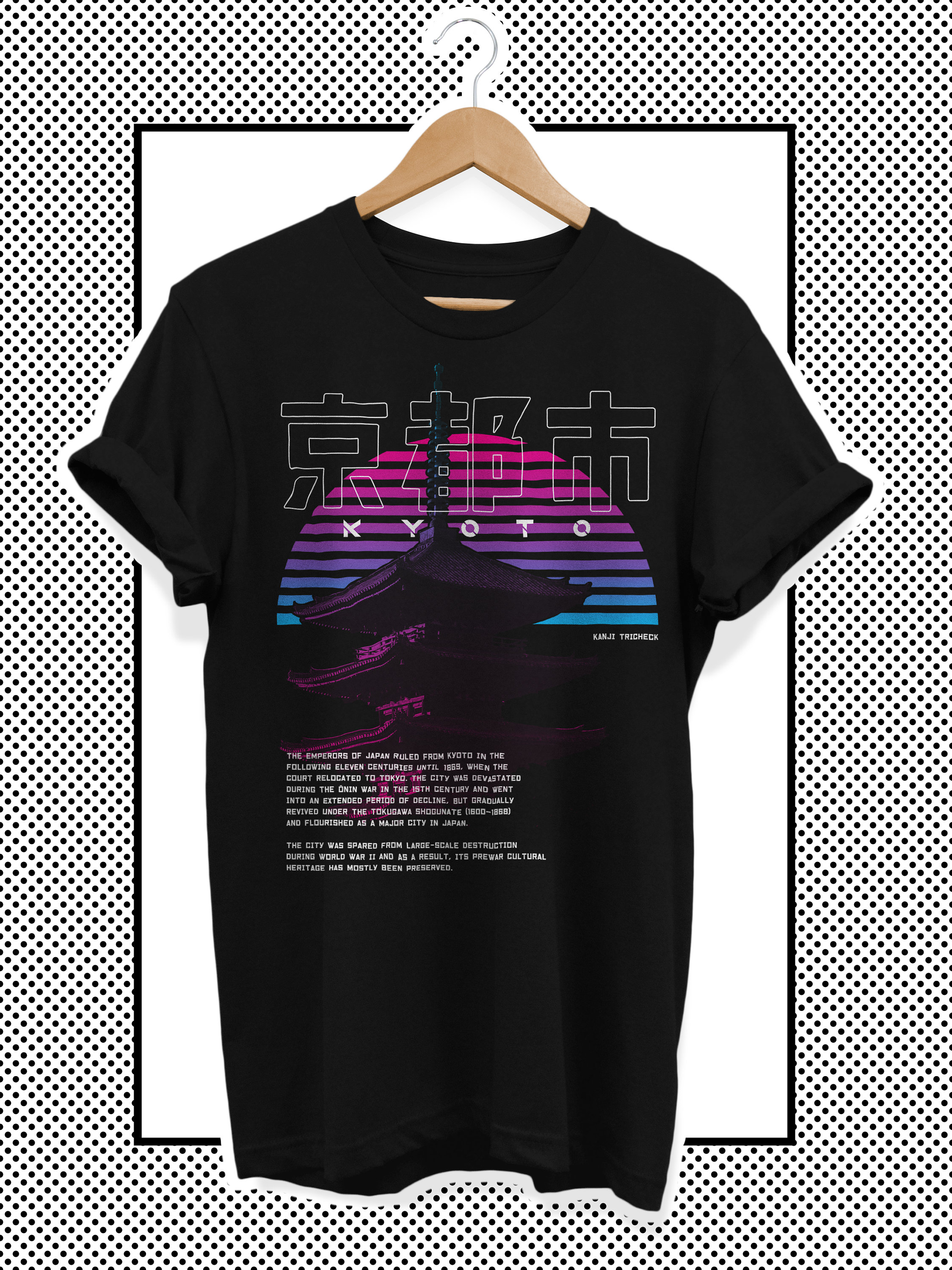 Unisex Vaporwave Techwear T-shirt, Kyoto, Japan, 90s, 80s