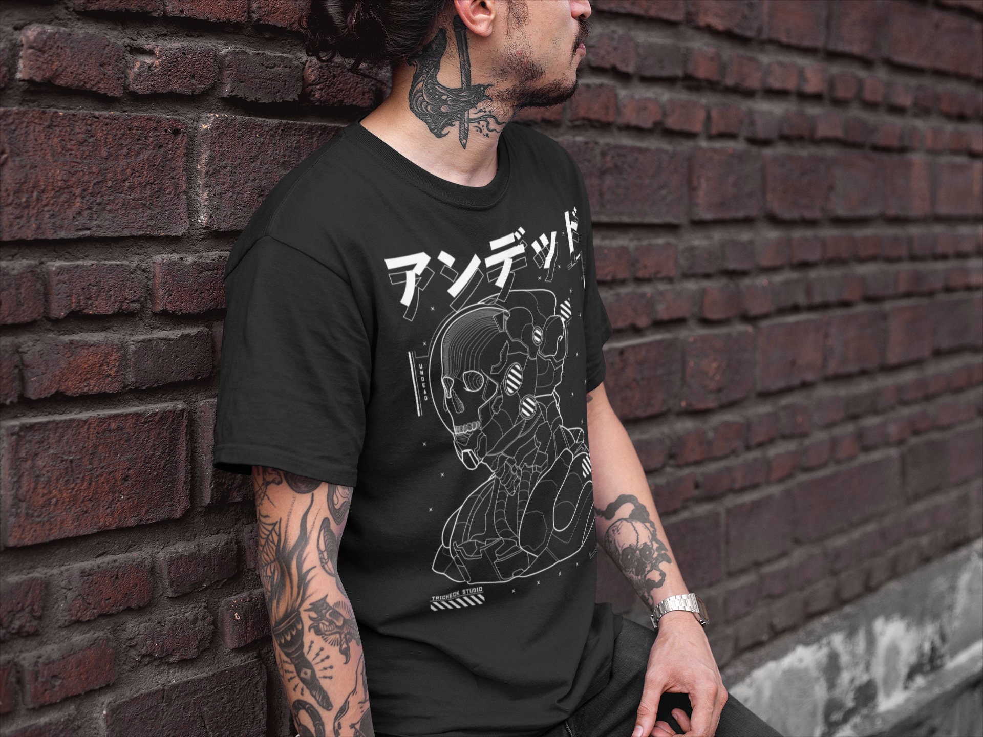 Unisex T-shirt Undead Japanese Techwear Clothing With | Etsy