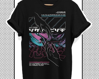Unisex Techwear Shirt, Darkwear, Love, Japan Streetwear, aesthetic anime shirt, Japanese Streetwear, Techwear T-shirt, Anime Clothing