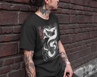 Unisex Japan T-Shirt Japanese Dragon