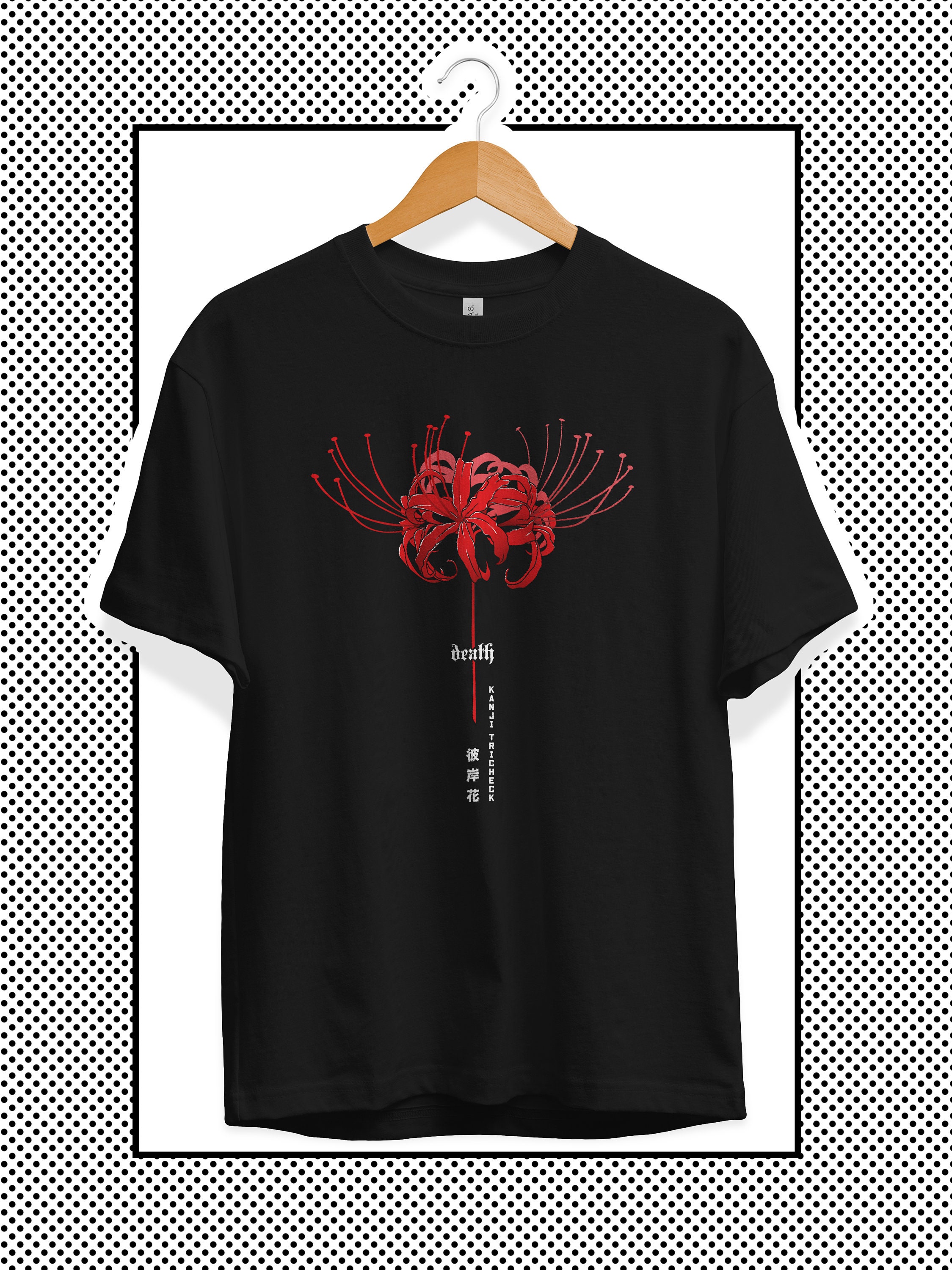 Unisex Oversized Shirt, Spider Lily, Aesthetic Japan