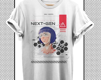 T-shirt Anime Cyberpunk - Nouvelle génération - Chemise Techwear Manga japonaise - T-shirt Harajuku avec graphique Anime Girl futuriste