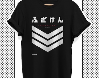 Techwear T-Shirt Men and Women, Cyberpunk Black Streetwear, Futuristic Print - Fuzaken