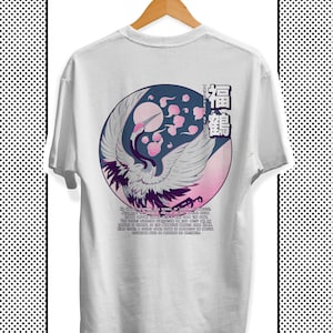 Unisex Oversize T-Shirt - Japanese Crane