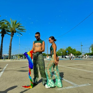 Ligas para rave, chaparreras desmontables sin trasero, chaparreras de vaquera, atuendo de festival imagen 9