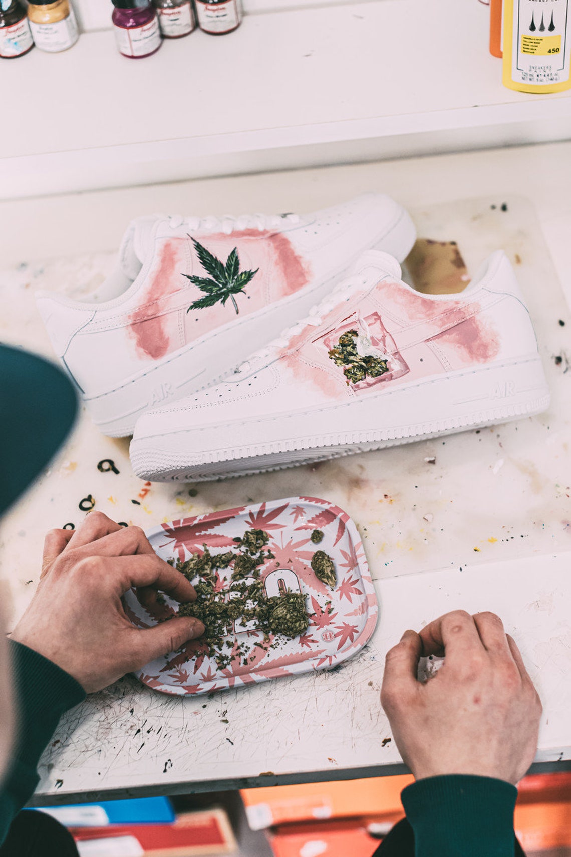custom air force 1 weed