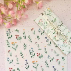 Papier d'emballage floral printanier/Papier de soie cadeau/Papier de soie d'emballage floral/Fournitures d'emballage colorées