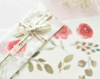 Rose Watercolor Tissue Wrapping Paper / Gift Tissue Paper / Floral Wrapping Tissue Paper / Business Packaging Supplies