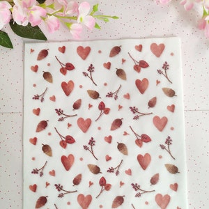 Carta da regalo per San Valentino / Carta velina regalo / Carta velina da regalo con cuori / Materiali per imballaggio