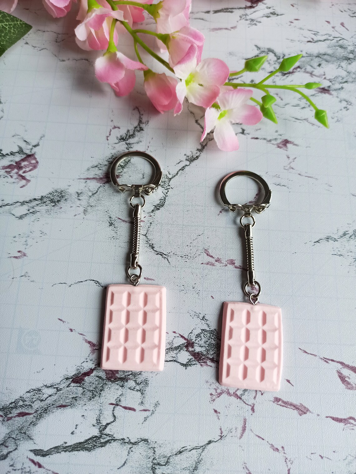 Chocolate Bar Keychain / Handmade Silk Clay Chocolate Etsy