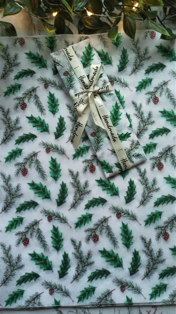 Christmas Pine Needles and Pinecones Tissue Paper / Gift Tissue Paper /  Festive Wrapping Tissue Paper / Business Packaging Supplies -  Norway