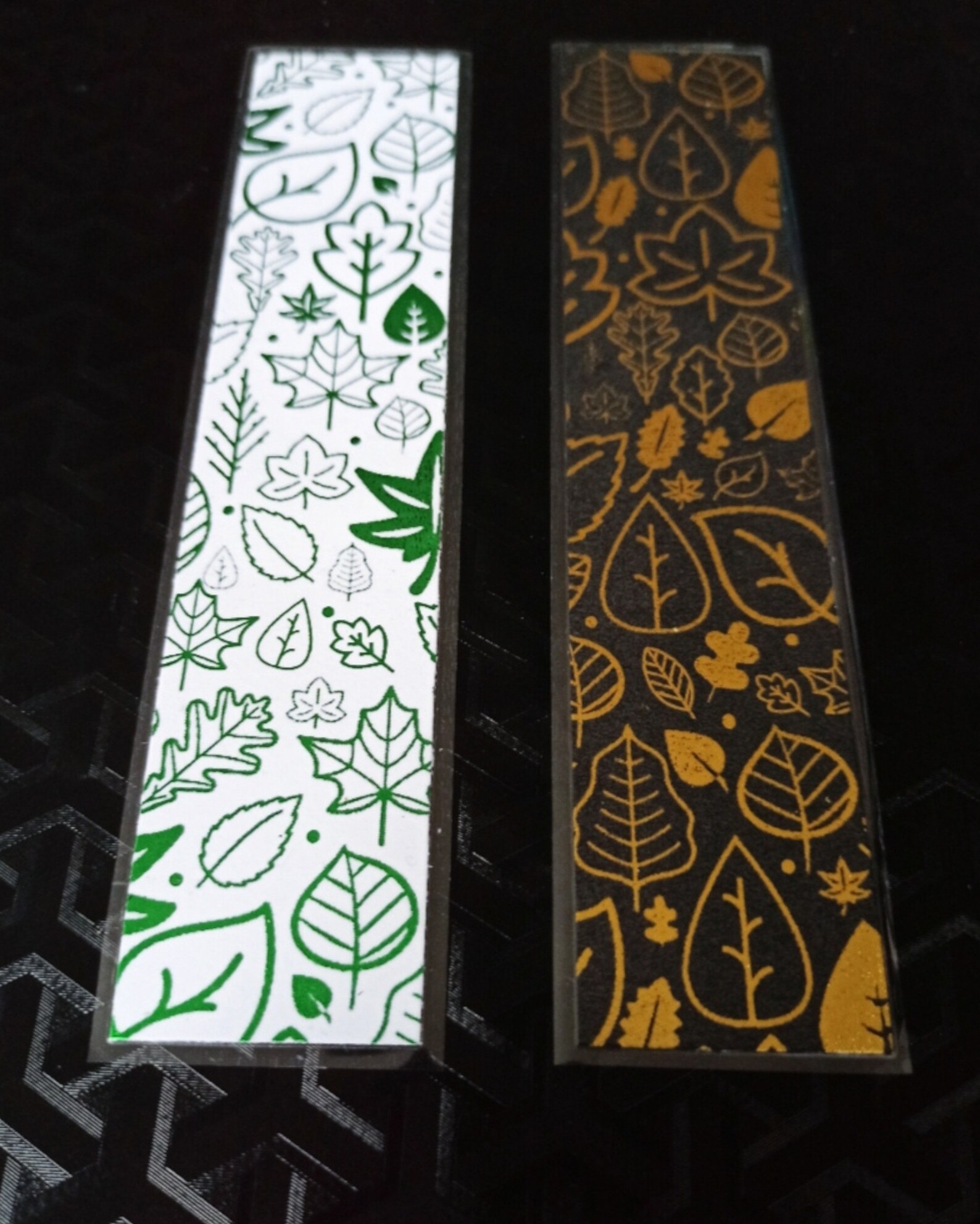 Foiled and Laminated Bookmarks Handmade Shiny Bookmark Design Etsy