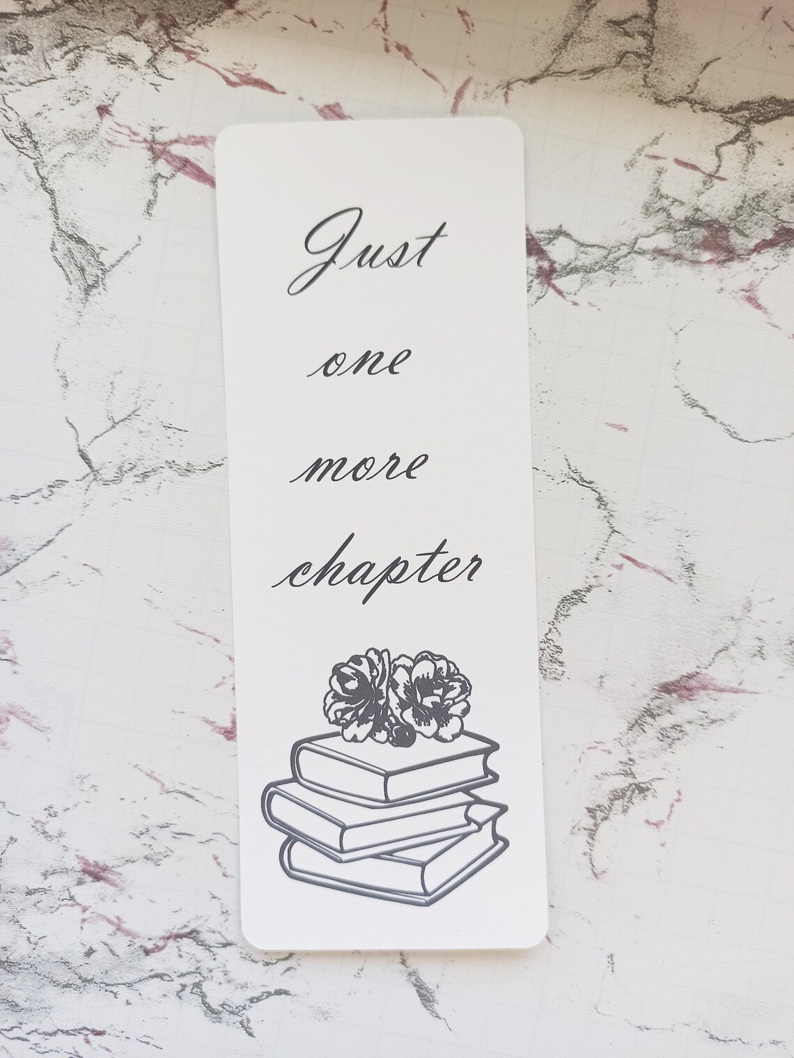 Cardstock Bookmarks / Just One More Chapter Bookmark / Etsy