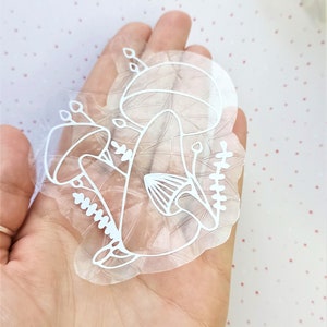 Mushroom Suncatcher Sticker: Rainbow Window Cling Decoration