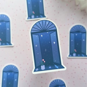 Adesivo à prova d'água de vinil para janela Galaxy / Adesivos cortados celestiais / Adesivos à prova d'água