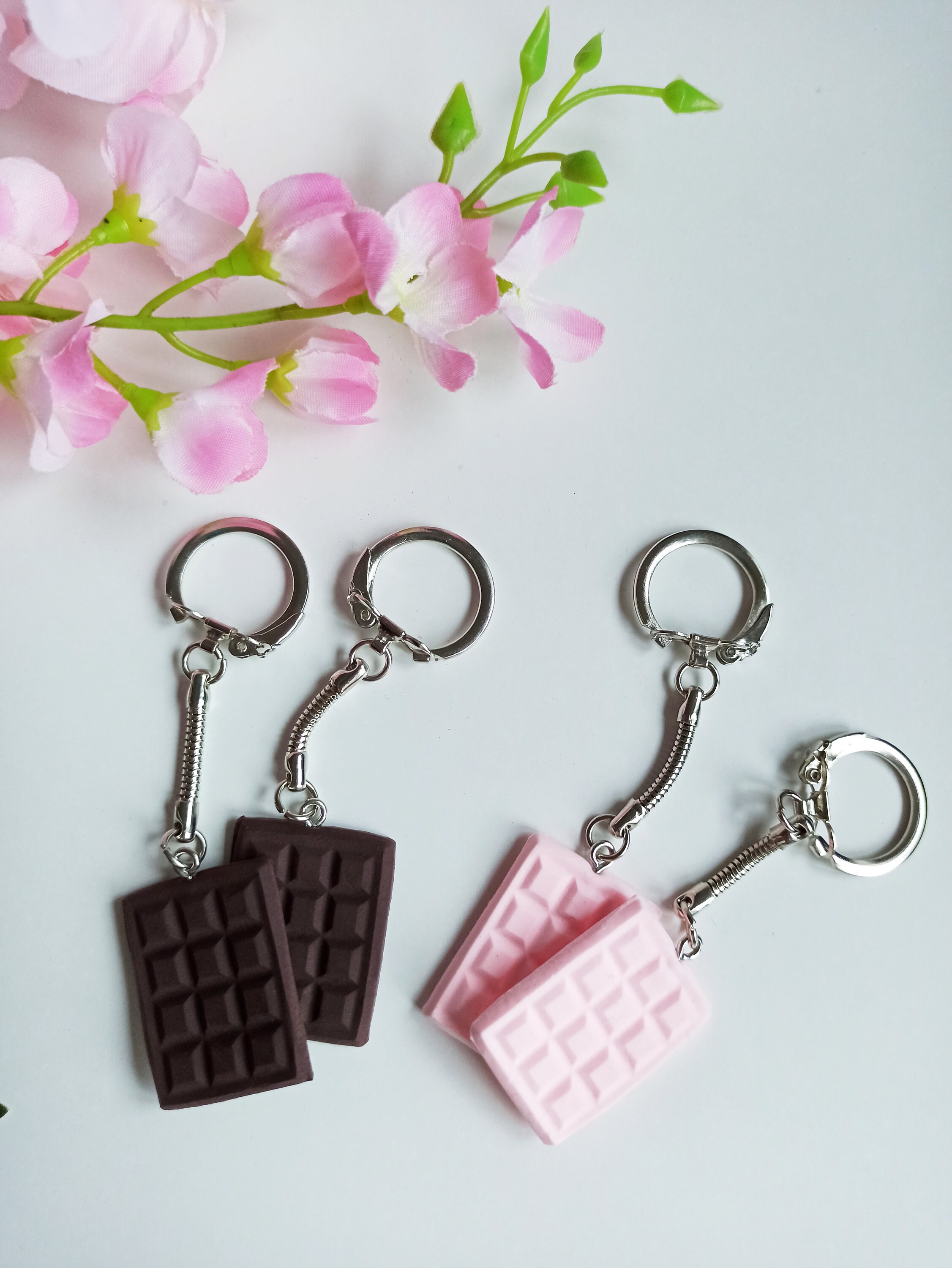 Chocolate Bar Keychain / Handmade Silk Clay Chocolate Etsy
