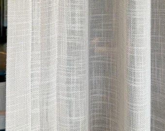 Cortina transparente de lã, decoração moderna para janela de sala de estar, painel com filtragem de luz.