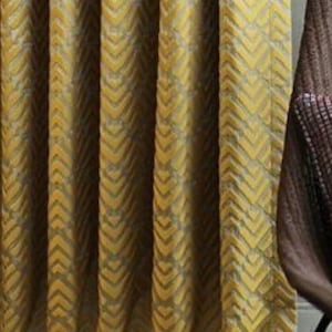 Cotton Curtains,Cotton Drapery Curtains, Art Deco Cotton Curtains, Extra Long Cotton Curtains