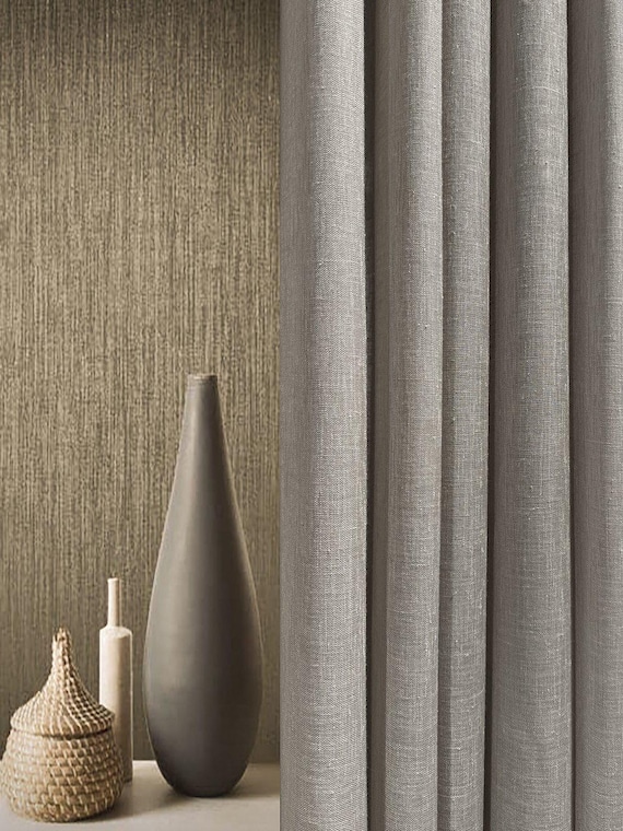 Linen Sheer Curtains: Rod Pocket Voile Drapery, Custom Panels