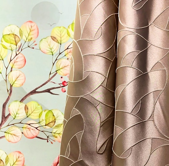 Geometric Art Deco Drapery Curtains: Modern Panel Pair