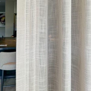 Wool Sheer Curtains: Modern Living Room Window Treatment