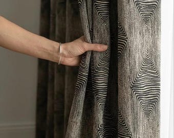 Drapery Curtains, Custom Art Deco Window Panels, Made to Measure in Turkey