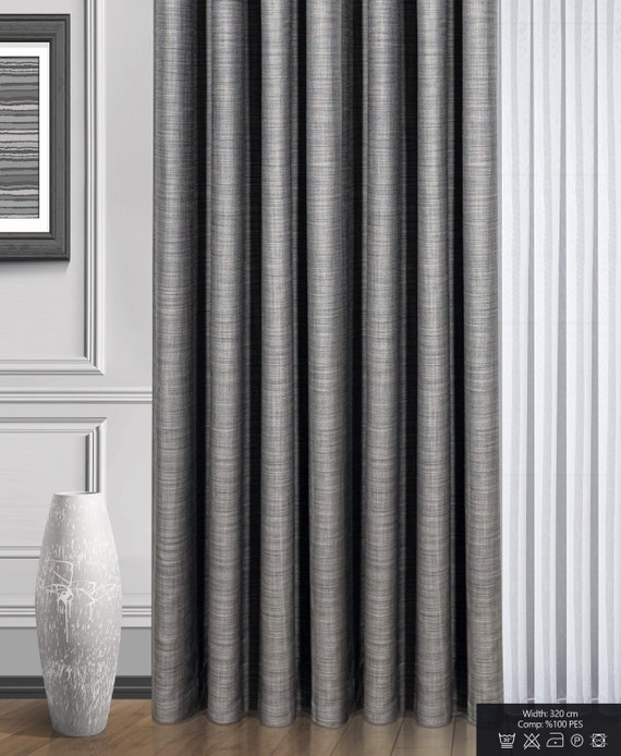 Linen Look Blackout Curtains: Full Darkening Bedroom Drapery