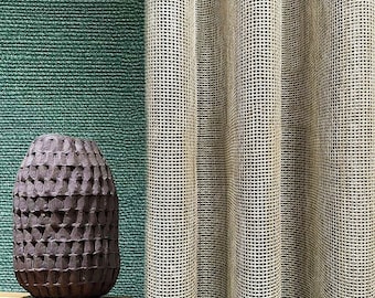 Schiere Beige Polyester Vorhänge im Art Deco Stil