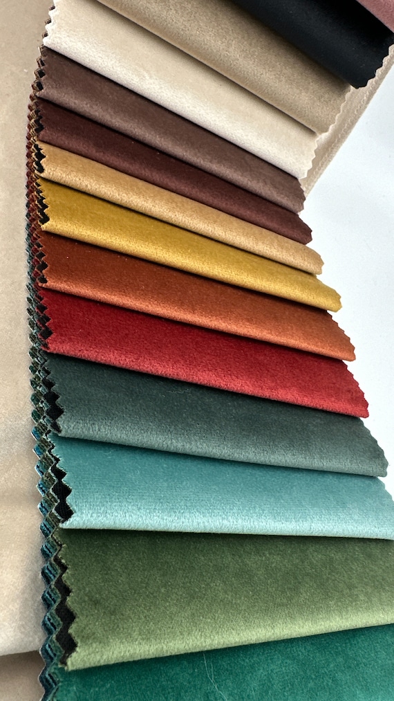 Luxury Velvet Upholstery Fabric: Modern Jacquard, Soft Touch - 55" Wide