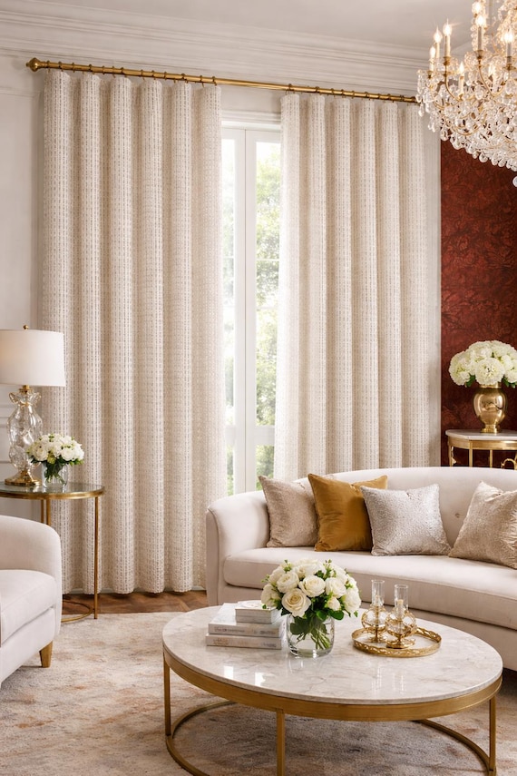 Turkish Linen Sheer Curtains: Living Room Window Treatment