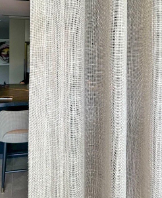 Wool Sheer Curtains: Modern Living Room Window Treatment