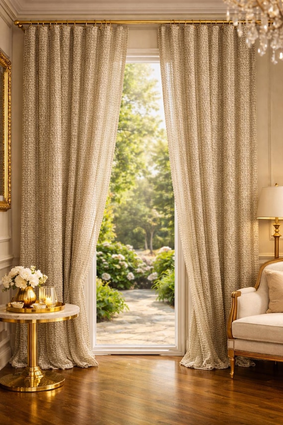 Luxury Sheer Curtains: Modern Living Room Window Treatment