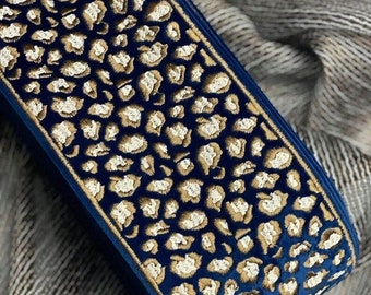 Leopard Print Fabric Trim: Decorative Curtain Border, 3.5" Wide