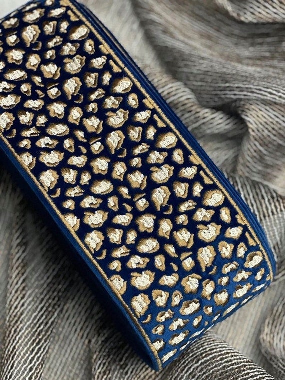 Leopard Print Fabric Trim: Decorative Curtain Border, 3.5" Wide