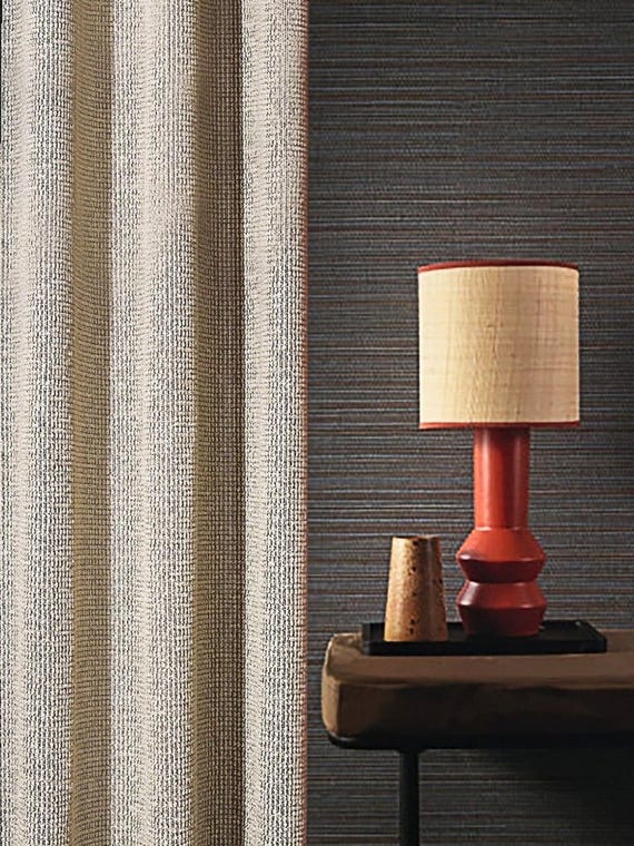 Linen Sheer Curtains, Art Deco Style, Light Filtering Panels