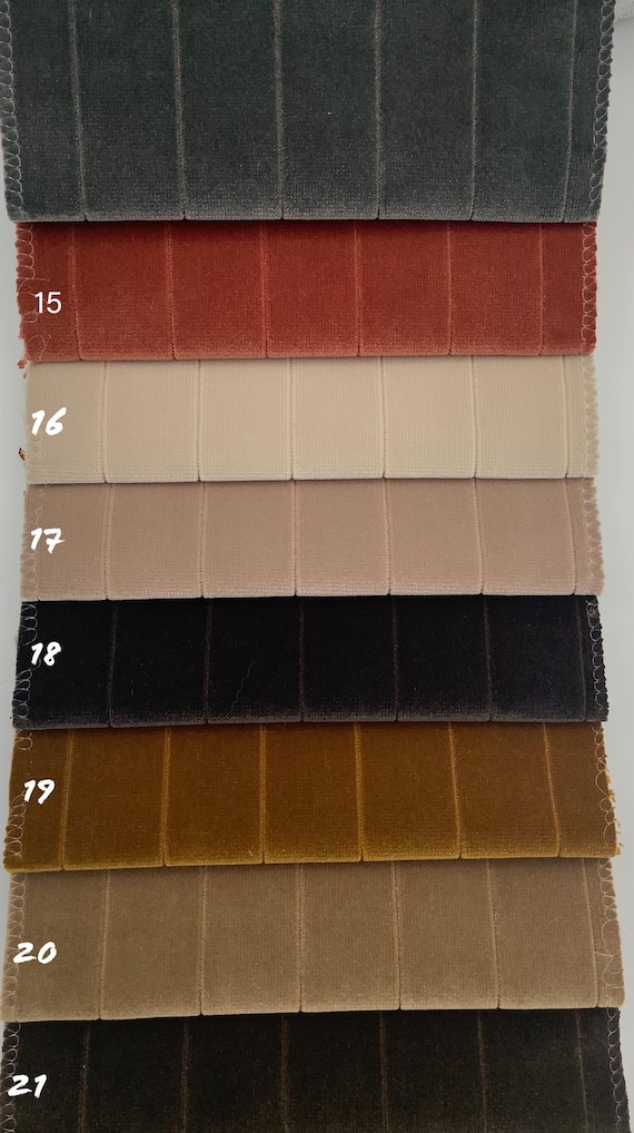 Heavy Stripe Velvet Upholstery Fabric: High-End Jacquard, Soft Touch