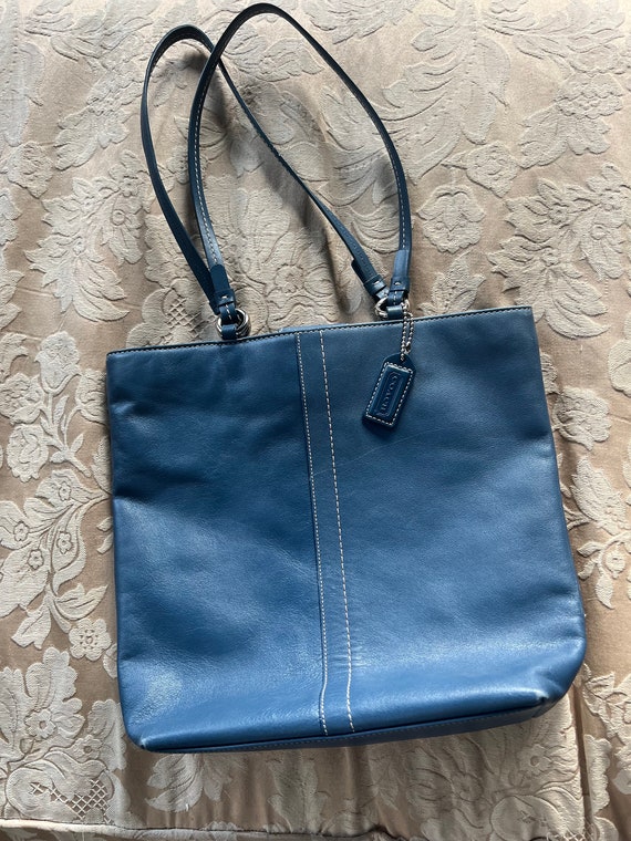 Coach Leather Bucket Bag Cerulean Blue - image 6