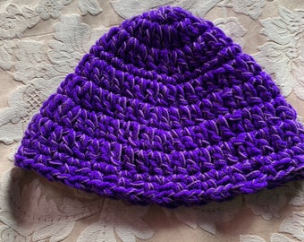 Hand crochet perfect purple hat!