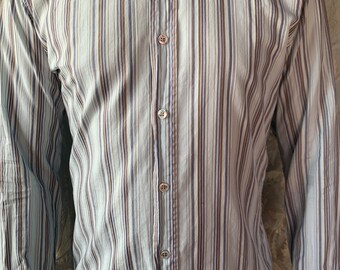 Designer Hugo BOSS shirt, slim fit stripes