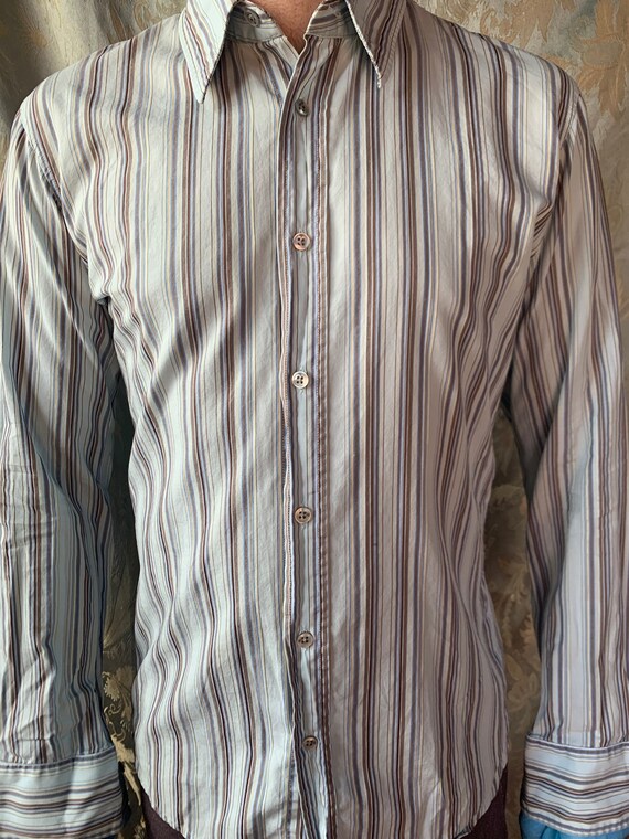 Designer Hugo BOSS shirt, slim fit stripes